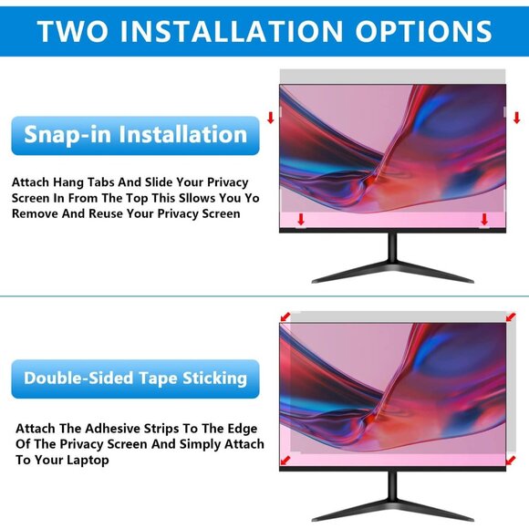 19" Privacy Screen Filter 5:4 | Anti-Glare, Blue Light, Removable Monitor Cover - Picture 5 of 7